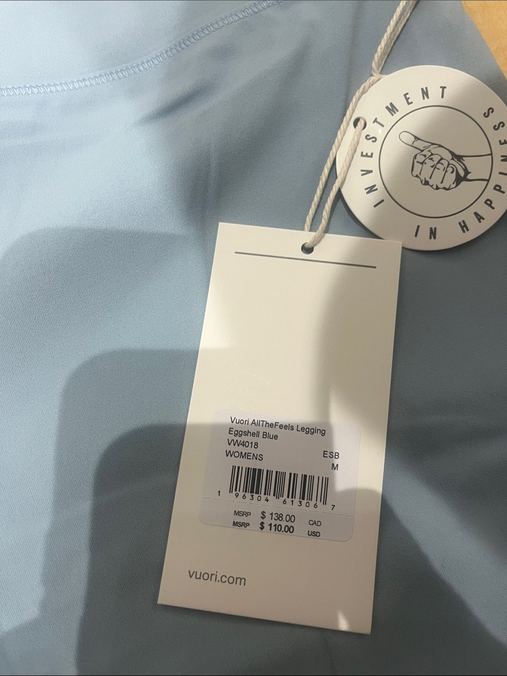 Vuori Eggshell Blue Performance Leggings - Picture 2 of 2